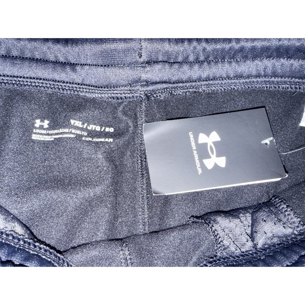Under Armour Boys Black Jogger Pants Size XL NEW Coldgear Loose Fit - Picture 4 of 5